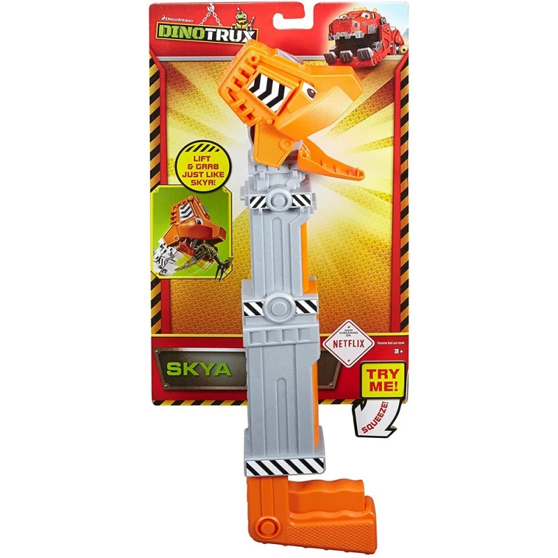 Детска играчка Mattel Dino Trux 1327694 3-20, Щипка, Оранжев/Сив, 45 см